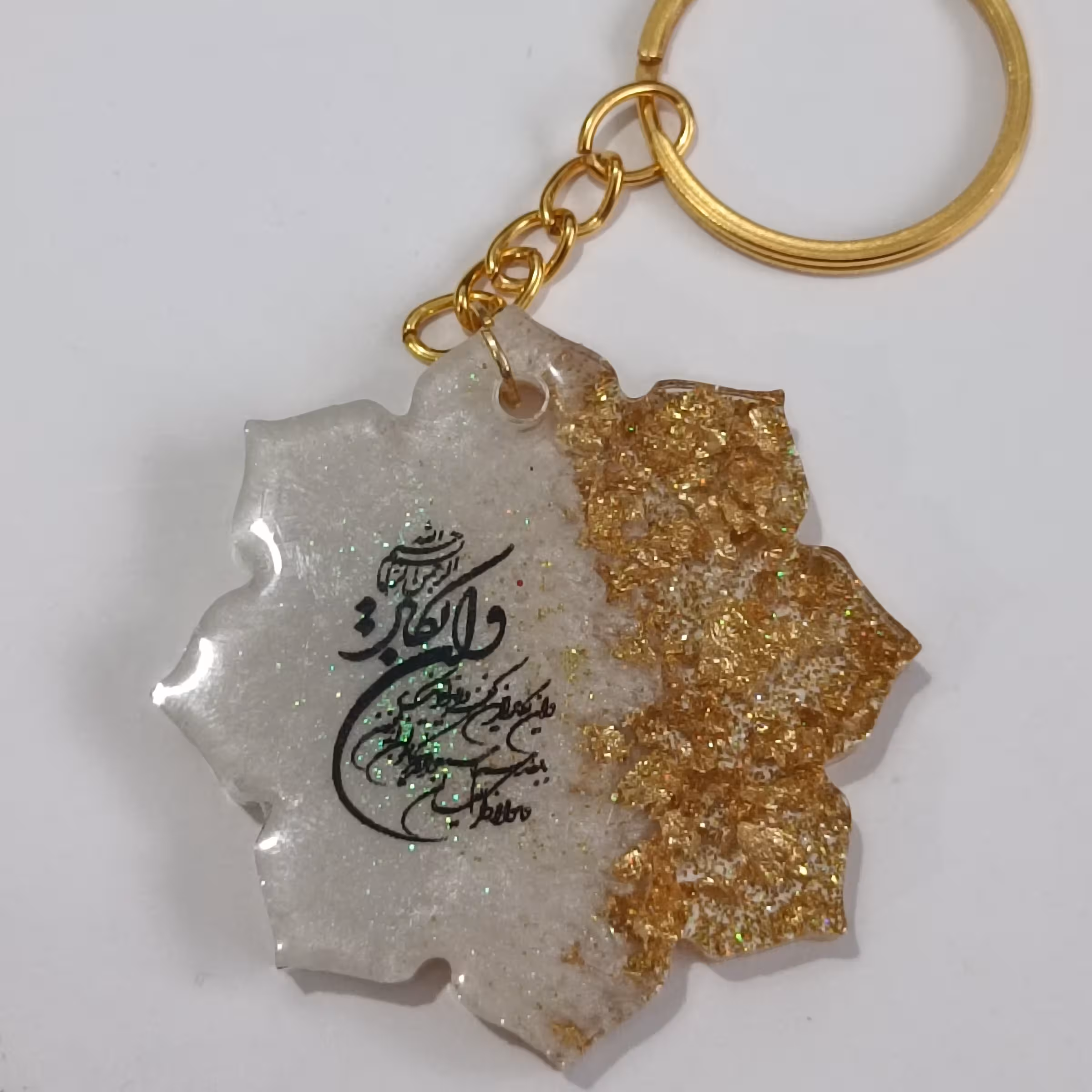 جاکلیدی جاسویچی رزینی طرح وان یکادو ورق طلا