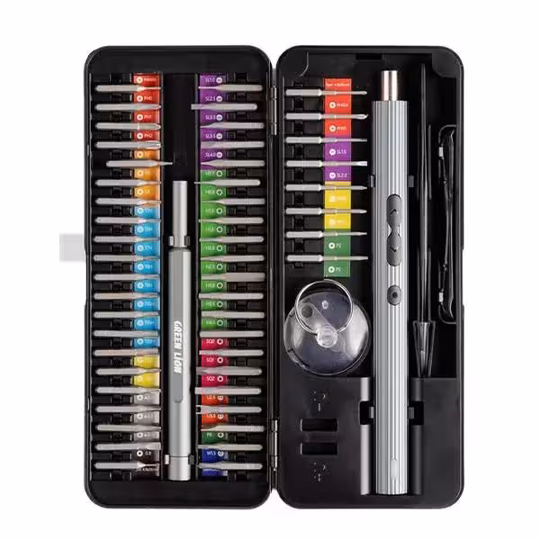 کیت پیچ گوشتی شارژی گرین لاین مدل  58 IN 1 Electric Screwdriver Set GN58IN1ELSDBK