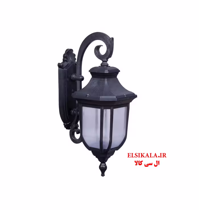 چراغ حیاطی مدل زرین دیواری مشکی مسی