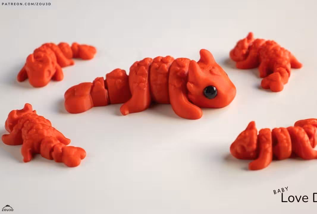 مدل سه بعدی اژدها کوچولو (stl)