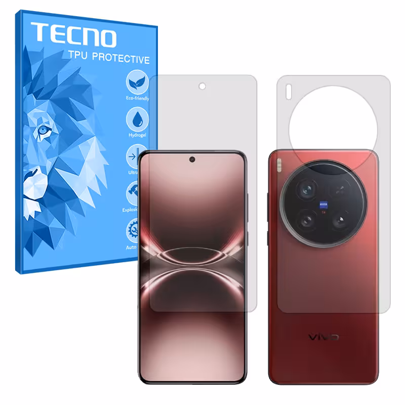 گلس صفحه نمایش و پشت گوشی ویوو X200 Ultra مدل هیدروژلی مات برند تکنو کد SS