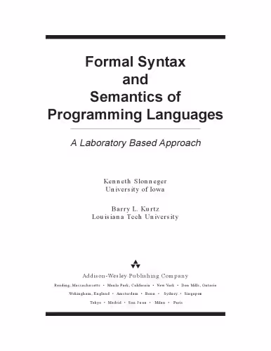 خرید و دانلود نسخه کامل کتاب Formal Syntax and Semantics of Programming Languages: A Laboratory Based Approach