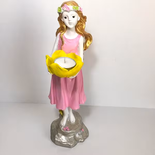 جاشمعی دختر مو طلایی Golden Hair Girl Candle Holder