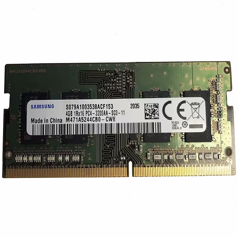 رم لپ تاپ DDR4 تک کاناله 3200 مگاهرتز CL19 سامسونگ مدل SODIMM ظرفیت 4 گیگابایت | کالا مکس