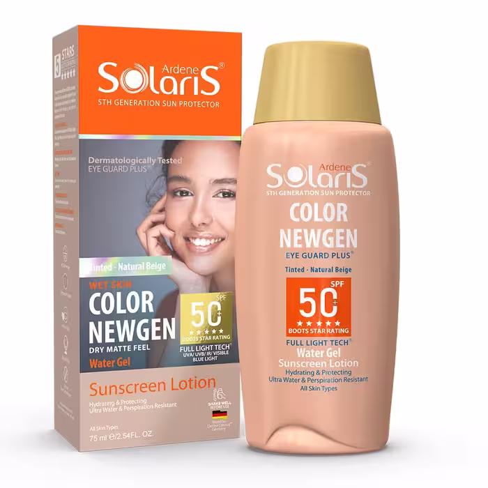 ضد آفتاب کالر نیوژن SPF50 برند آردن سولاریس رنگ بژ طبیعی
