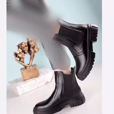 کفش نیم ساق ساحل نیم بوت بغل کش پوتین بوت ساقدار زنانهجدید