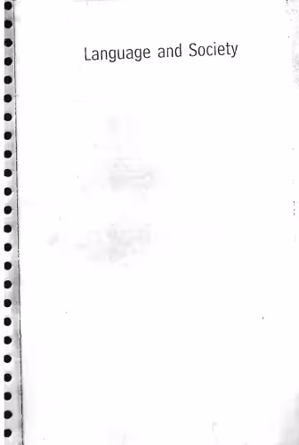 خرید و دانلود نسخه کامل کتاب Language and Society
