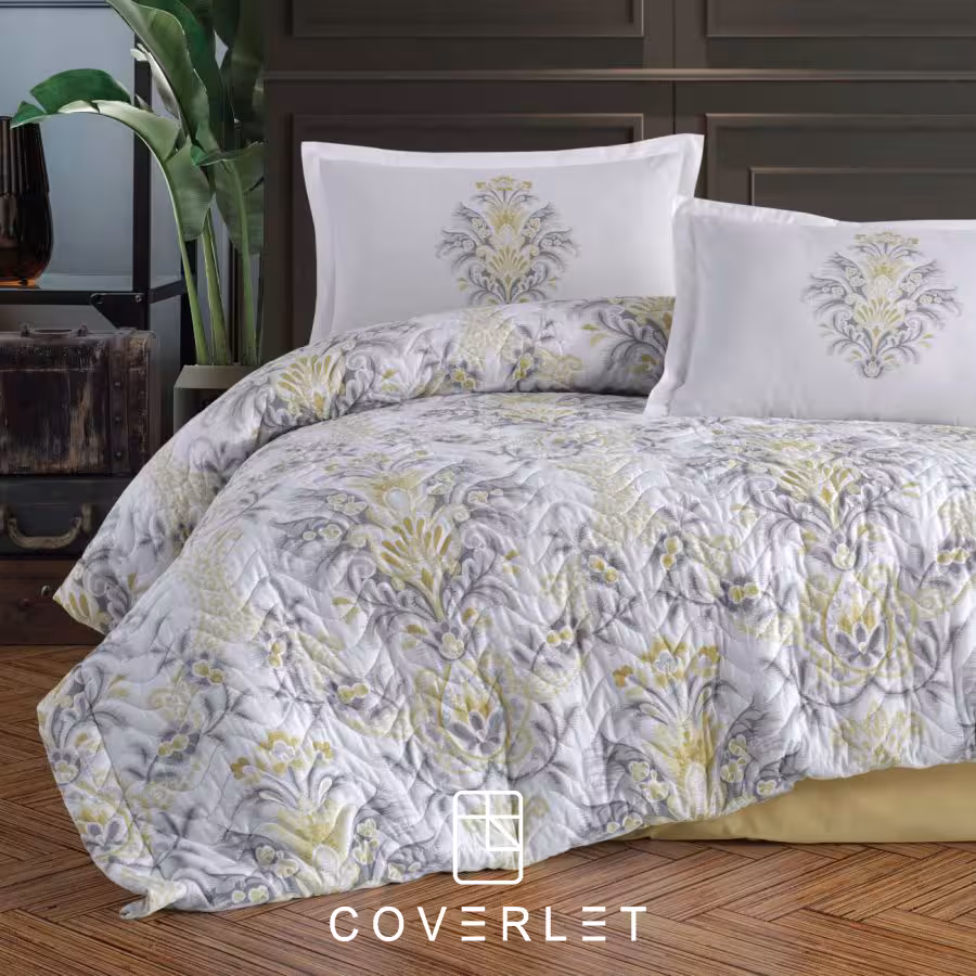 روتختی چهارفصل زرد طوسی مدل Liya