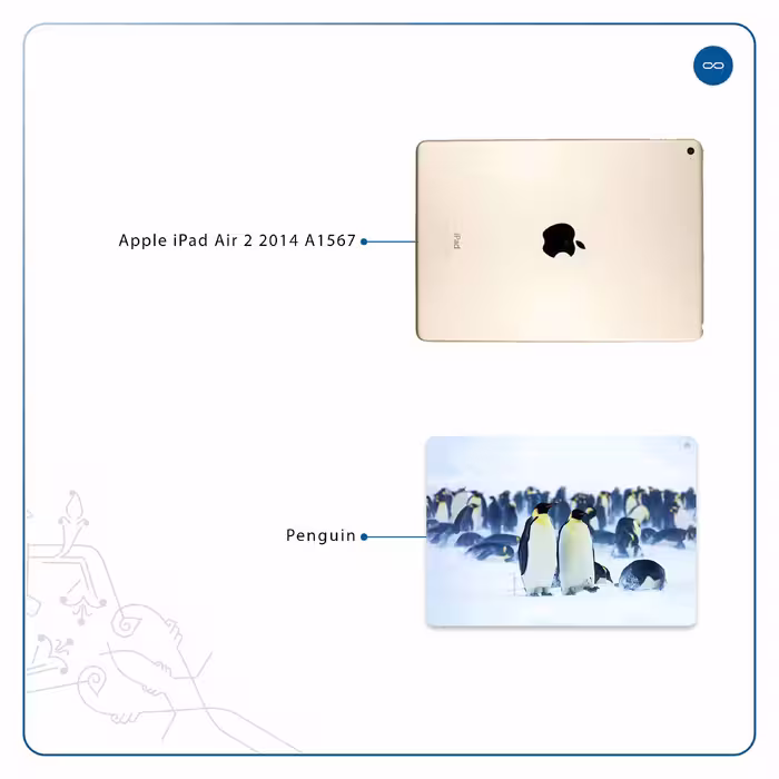 برچسب پوششی ماهوت مدل Penguin مناسب برای تبلت اپل iPad Air 2 2014 A1567