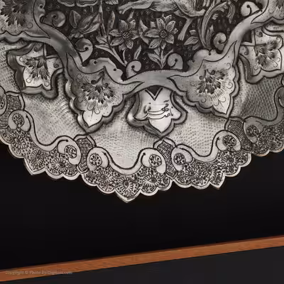 تابلو قلمزنی طرح گل و مرغ برجسته کد 124