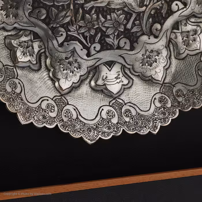 تابلو قلمزنی طرح گل و مرغ برجسته کد 124