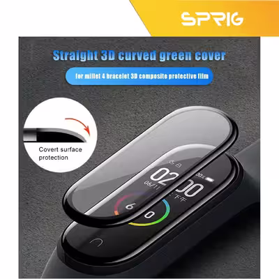 محافظ صفحه نمایش نانو اسپریگ مدل SPG مناسب برای ساعت هوشمند شیائومی Mi Band 4 بسته دو عددی