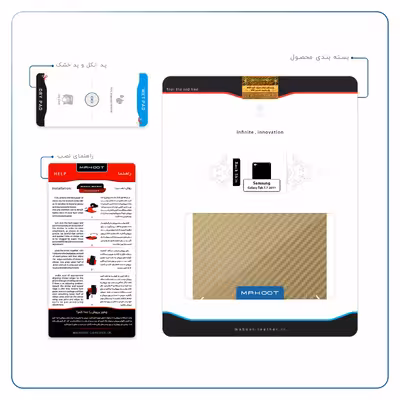 برچسب پوششی ماهوت مدل Titanium-Fiber مناسب برای تبلت سامسونگ Galaxy Tab 7.7 2011 P6800