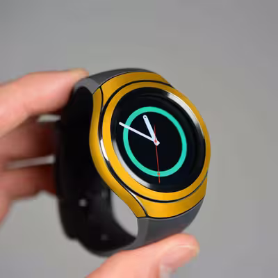 برچسب ماهوت طرح Matte-Deep-Mustard مناسب برای ساعت هوشمند سامسونگ Galaxy Gear S2
