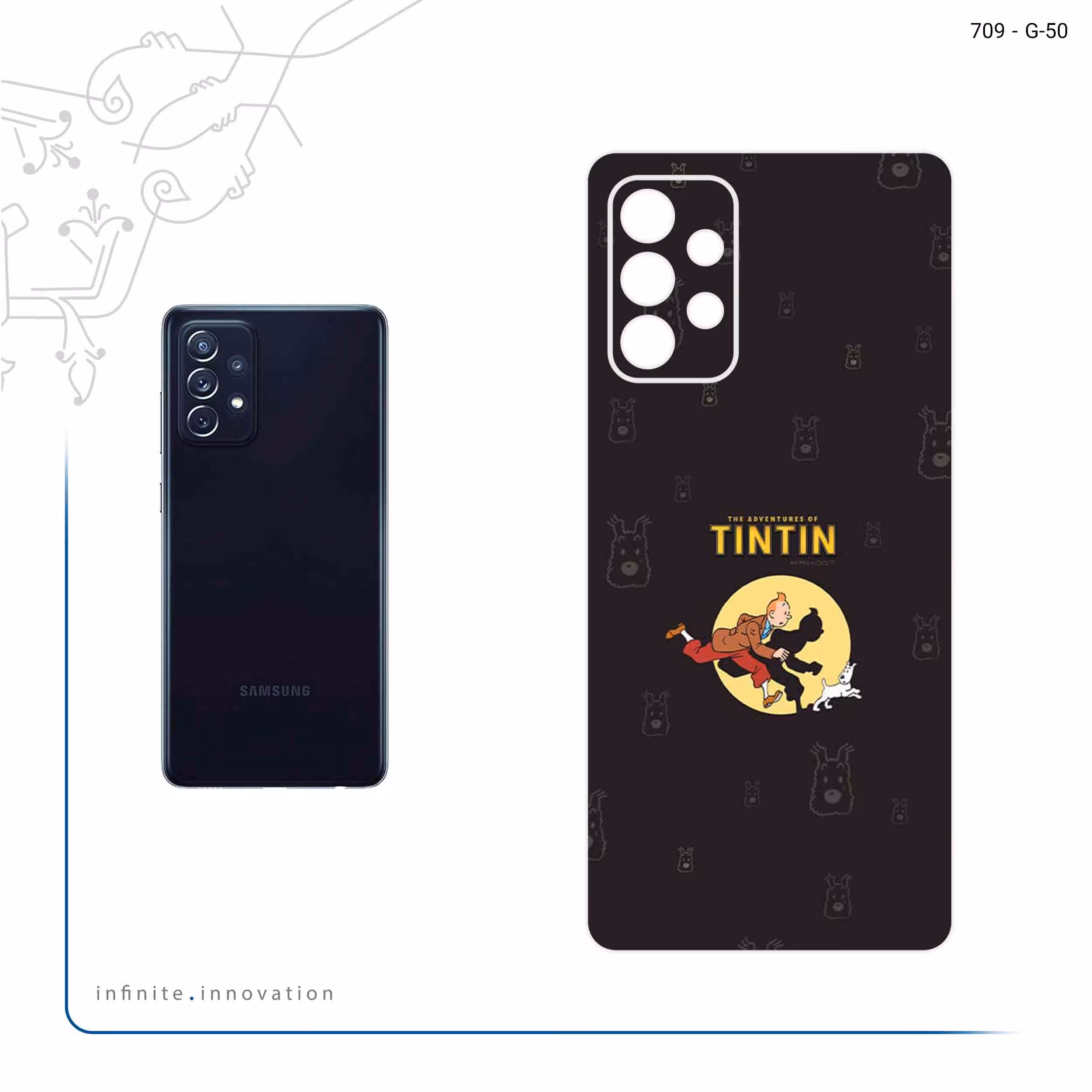 برچسب پوششی ماهوت مدل Tintin مناسب برای گوشی موبایل سامسونگ Galaxy A72