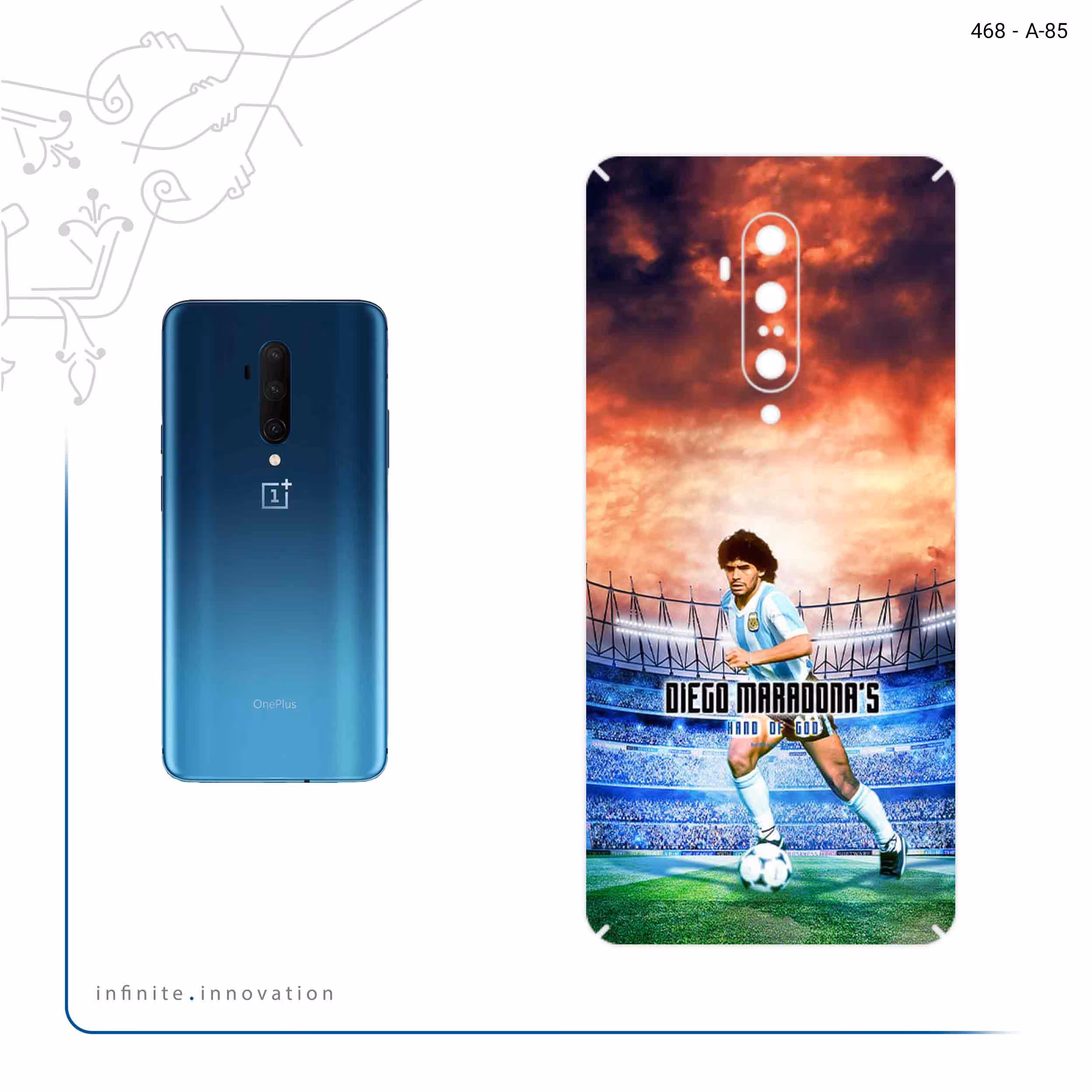 برچسب پوششی ماهوت مدل Diego Maradona مناسب برای گوشی موبایل وان پلاس 7T Pro