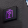 چراغ دیواری نئون دیزاین طرح Men-Clothes_PR