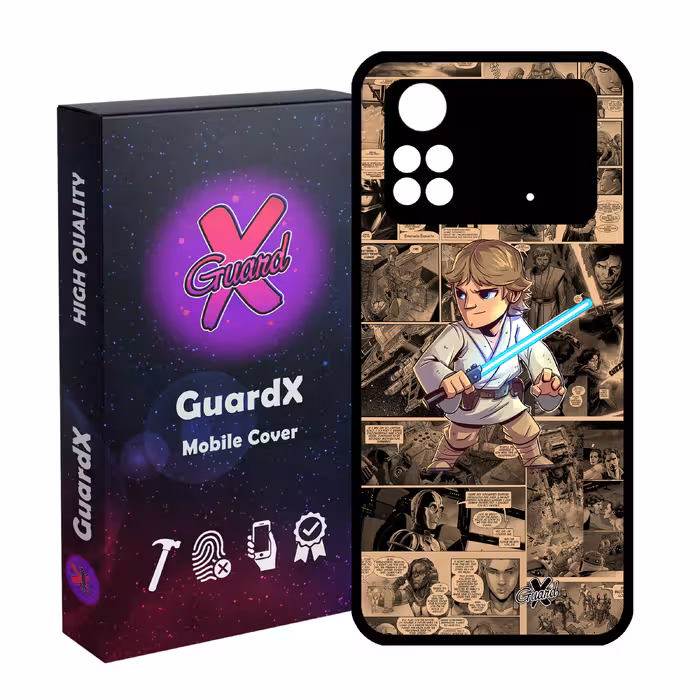 کاور گارد ایکس طرح جنگ ستارگان مدل Glass10525 مناسب برای گوشی موبایل شیائومی Poco M4 Pro 4G