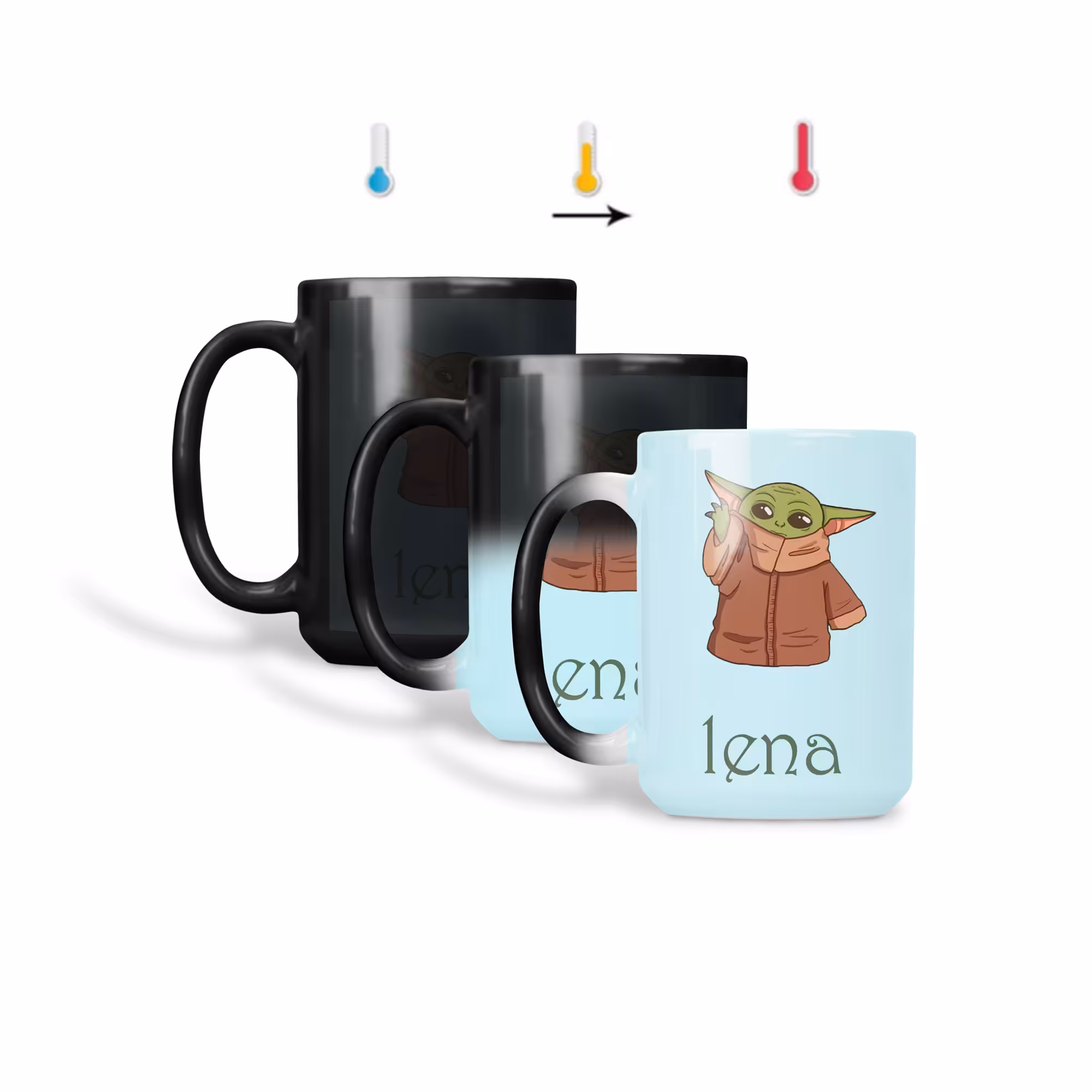 ماگج حرارتی طرح اسم لنا مدل بیبی یودا جنگ ستارگان 