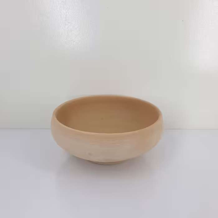 کاسه سفالی خام مدل سالاد خوری بسته 4 عددی