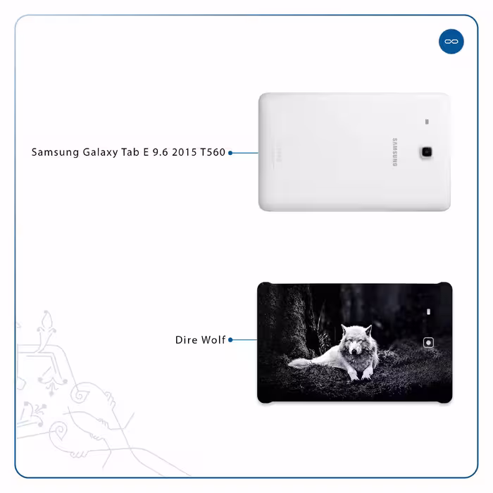 برچسب پوششی ماهوت مدل Dire Wolf مناسب برای تبلت سامسونگ Galaxy Tab E 9.6 2015 T560