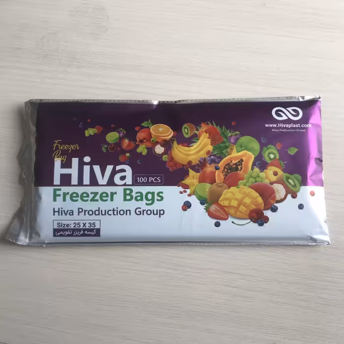 کیسه فریزر هیوا مدل تقویمی 4 بسته 100 عددی