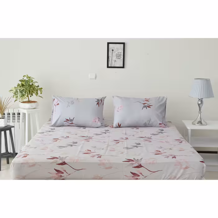 سرویس ملحفه بومرنگ مدل Yaprak-90 یکنفره 2 تکه