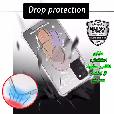 کاور لاین کینگ مدل آینه ایی نشکن طرح گواش مناسب برای گوشی موبایل سامسونگ Galaxy A03s