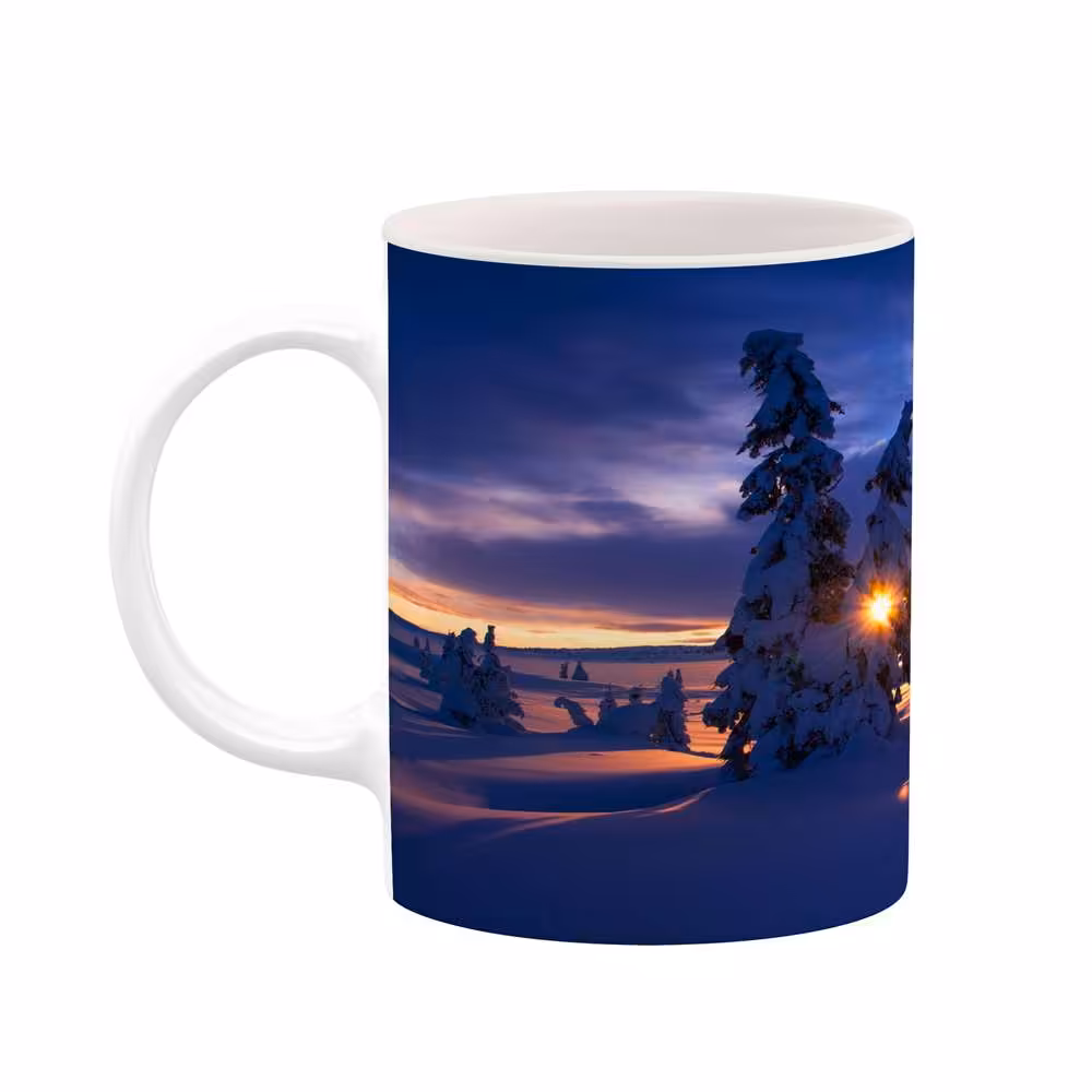 ماگ کاکتی طرح منظره برفی مدل mgh18458