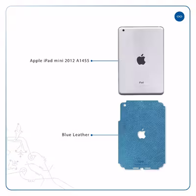 برچسب پوششی ماهوت مدل Blue-Leather مناسب برای تبلت اپل iPad mini 2012 A1455