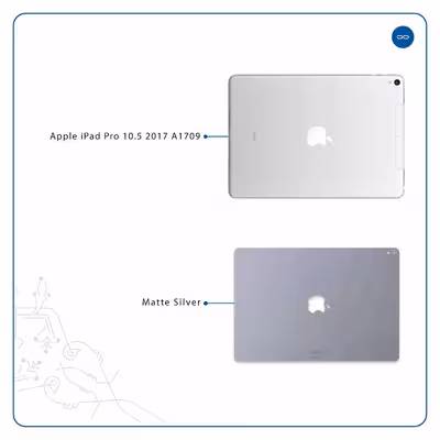 برچسب پوششی ماهوت مدل Matte-Silver مناسب برای تبلت اپل iPad Pro 10.5 2017 A1709