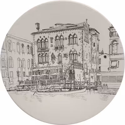 بشقاب دیوارکوب سفالی مدل منظره کد 2