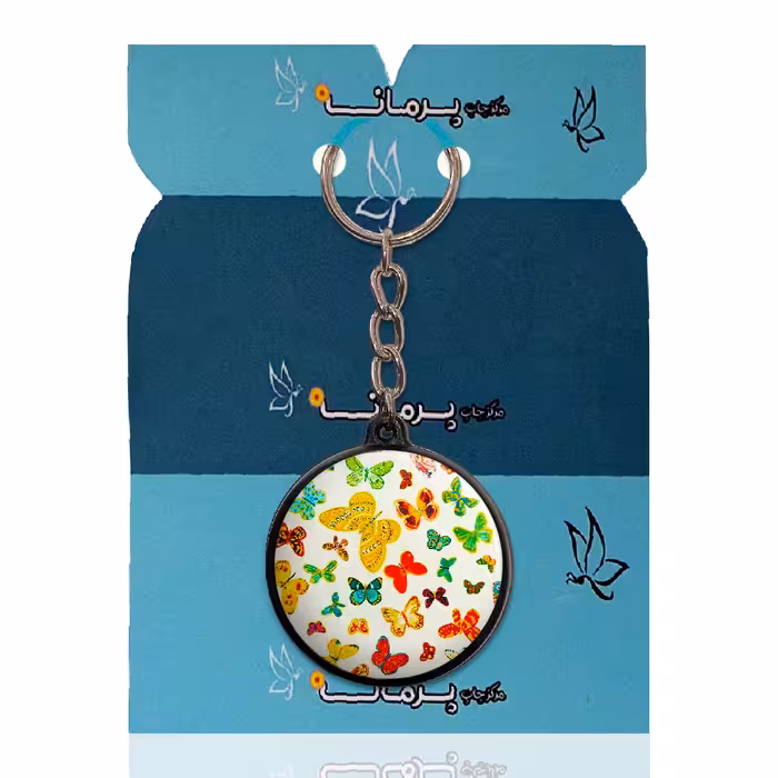 جاکلیدی پرمانه طرح گل و بلبل کد pmj.250