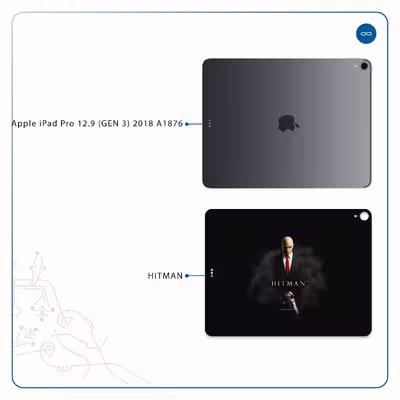 برچسب پوششی ماهوت مدل Hitman-Game مناسب برای تبلت اپل iPad Pro 12.9 (GEN 3) 2018 A1876