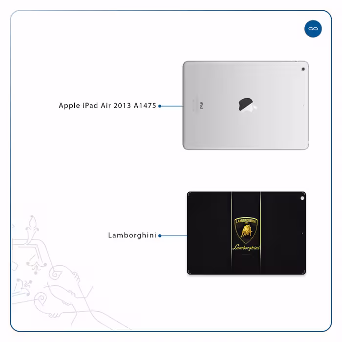 برچسب پوششی ماهوت مدل Lamborghini مناسب برای تبلت اپل iPad Air 2013 A1475