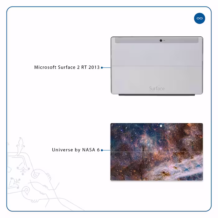 برچسب پوششی ماهوت مدل Universe-by-NASA-6 مناسب برای تبلت مایکروسافت Surface 2 RT 2013