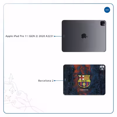 برچسب پوششی ماهوت مدل BARCELONA-2 مناسب برای تبلت اپل iPad Pro 11 (GEN 2) 2020 A2231