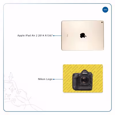 برچسب پوششی ماهوت مدل Nikon-Logo مناسب برای تبلت اپل iPad Air 2 2014 A1567