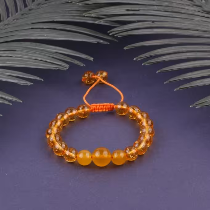 
دستبند سیترین و عقیق زرد شرف الشمس 
