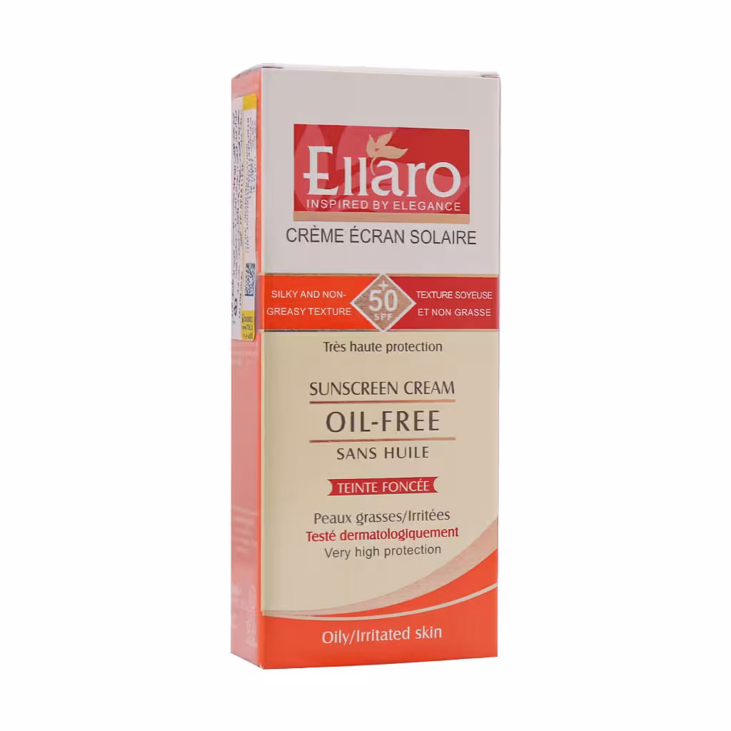 کرم ضد آفتاب فاقد چربی SPF 50 (بژ روشن) الارو SUNSCREEN ELLARO