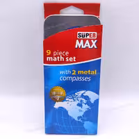 ست ریاضی 9 تکه مکس (پرگار – پرگار دو سوزن – …) SUPER MAX