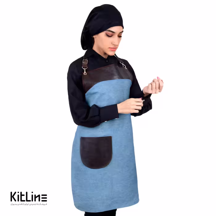 پیشبند جین تمام سنگشور جیب راست پوشاکو