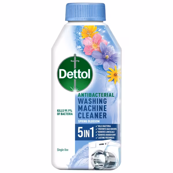 مایع پاک کننده و ضدعفونی کننده ماشین لباسشویی دتول Dettol رایحه شکوفه های بهاری حجم 250 میل