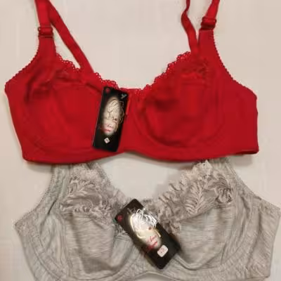 سوتین فنردار گیپوری ملانژ زنانه st65y