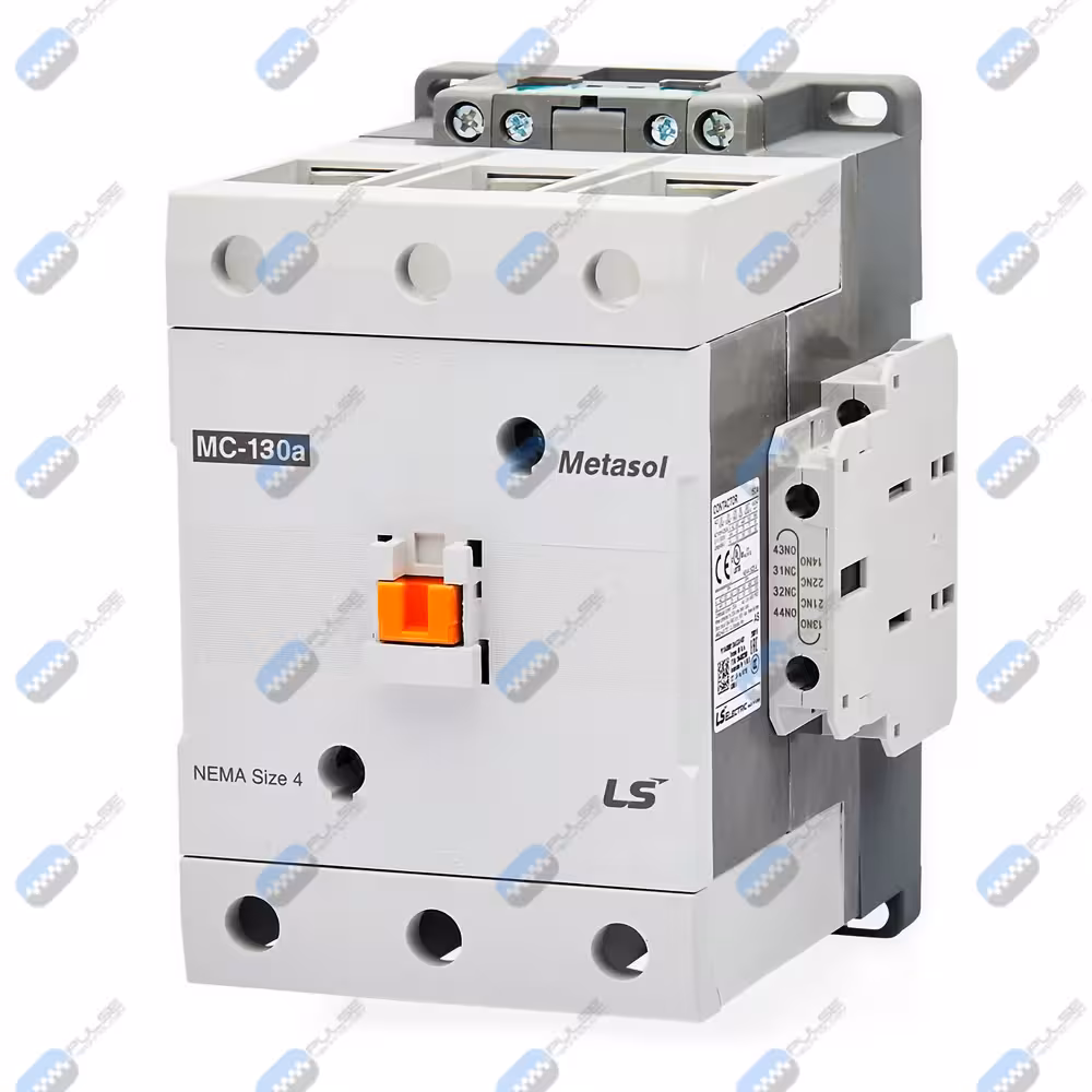کنتاکتور 130 آمپر 60KW ال اس سری MC با کد MC-130a-AC220 _بوبین 220V AC_تعداد کنتاکت کمکی: 2NO 2NC