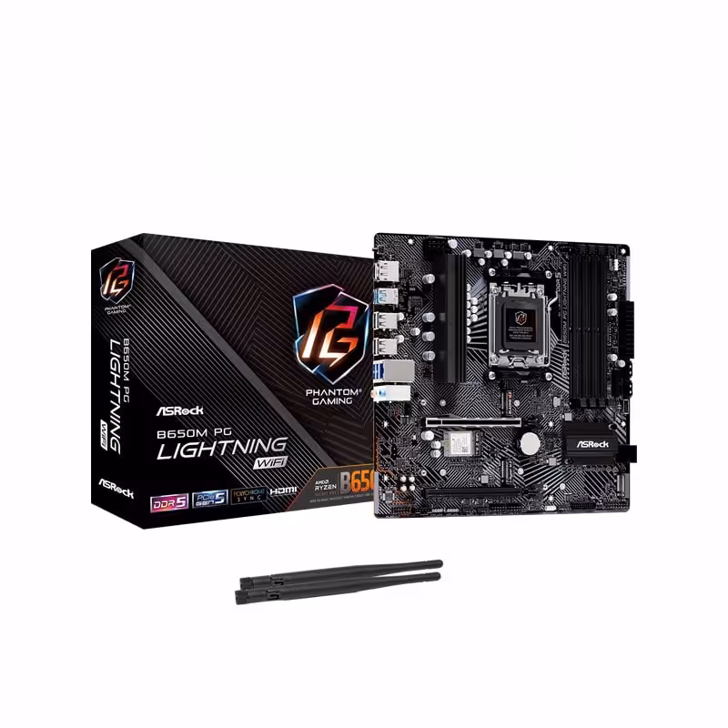 مادربرد ازراک مدل B650M PG Lightning WiFi DDR5