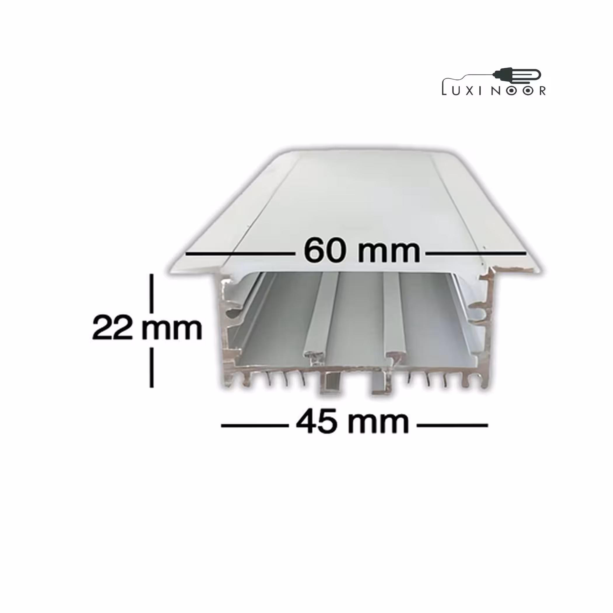 پروفیل چراغ خطی لاینر توکار فنرخور سه لاین - کد 9