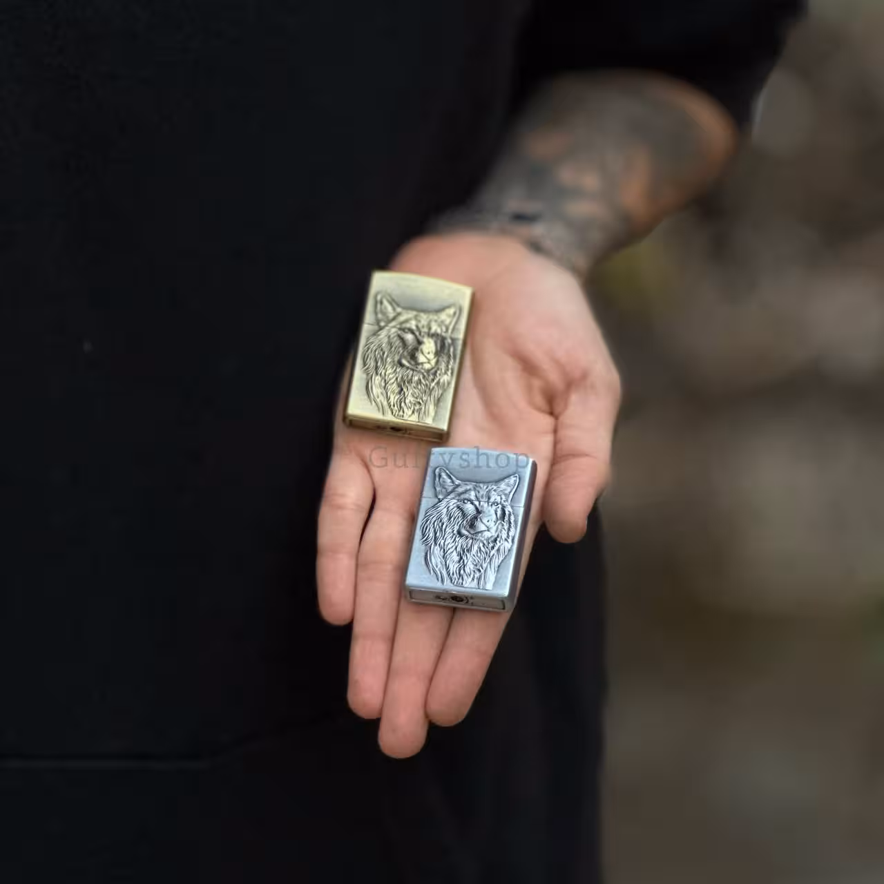 فندک طرح زیپو گرگ