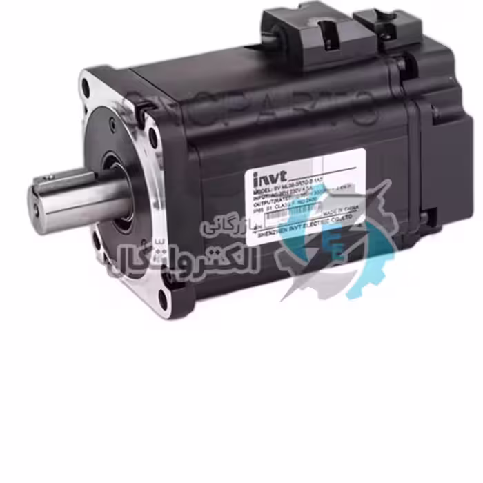 سروو موتور ترمزدار اینوت invt با توان 750 وات با دور 3000 RPM کد درایو DA180-S4R5SG0 کد موتور SV-ML08-0R7G-2-SA4-1000