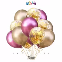پک 15عددی صورتی طلایی
